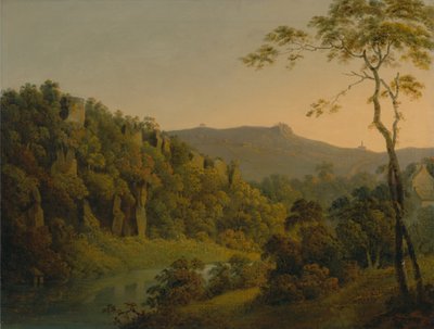 Matlock Dale, Blick auf den Black Rock Escarpment von Joseph Wright of Derby